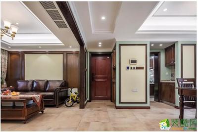 武漢三室兩廳兩衛裝修-楚雄天地122平米美式風格裝修效果圖