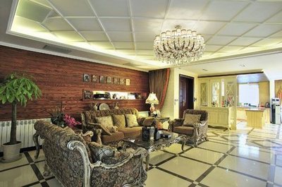 25萬裝180平簡歐風格四居室 影視發燒友奢華設計-家居快訊-武漢搜房裝修家居網